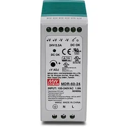Presa elettrica rack 60 W Single Output Industrial DIN Rail Power Supply TI M6024 - immagine 1