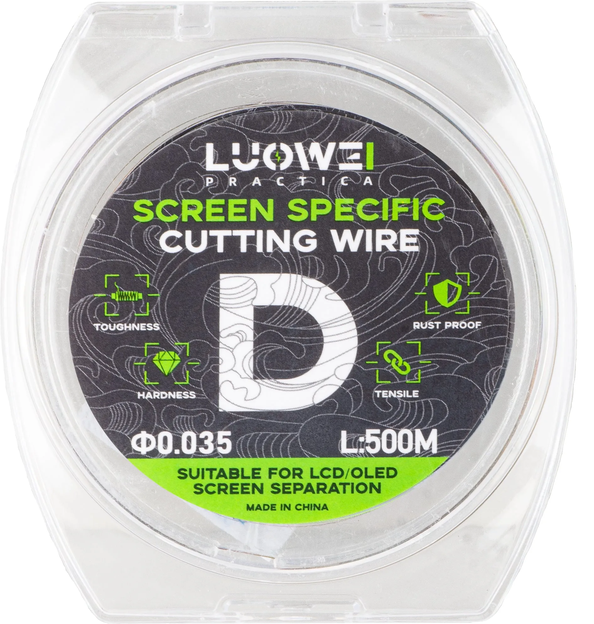 Filo di Molibdeno Luowei, 0,035mm, 500m - immagine 1
