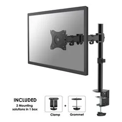 Supporto monitor TV scrivania ( 8 Kg ) VESA 100 x 100 3 snodi Black NM D135BLACK - immagine 1