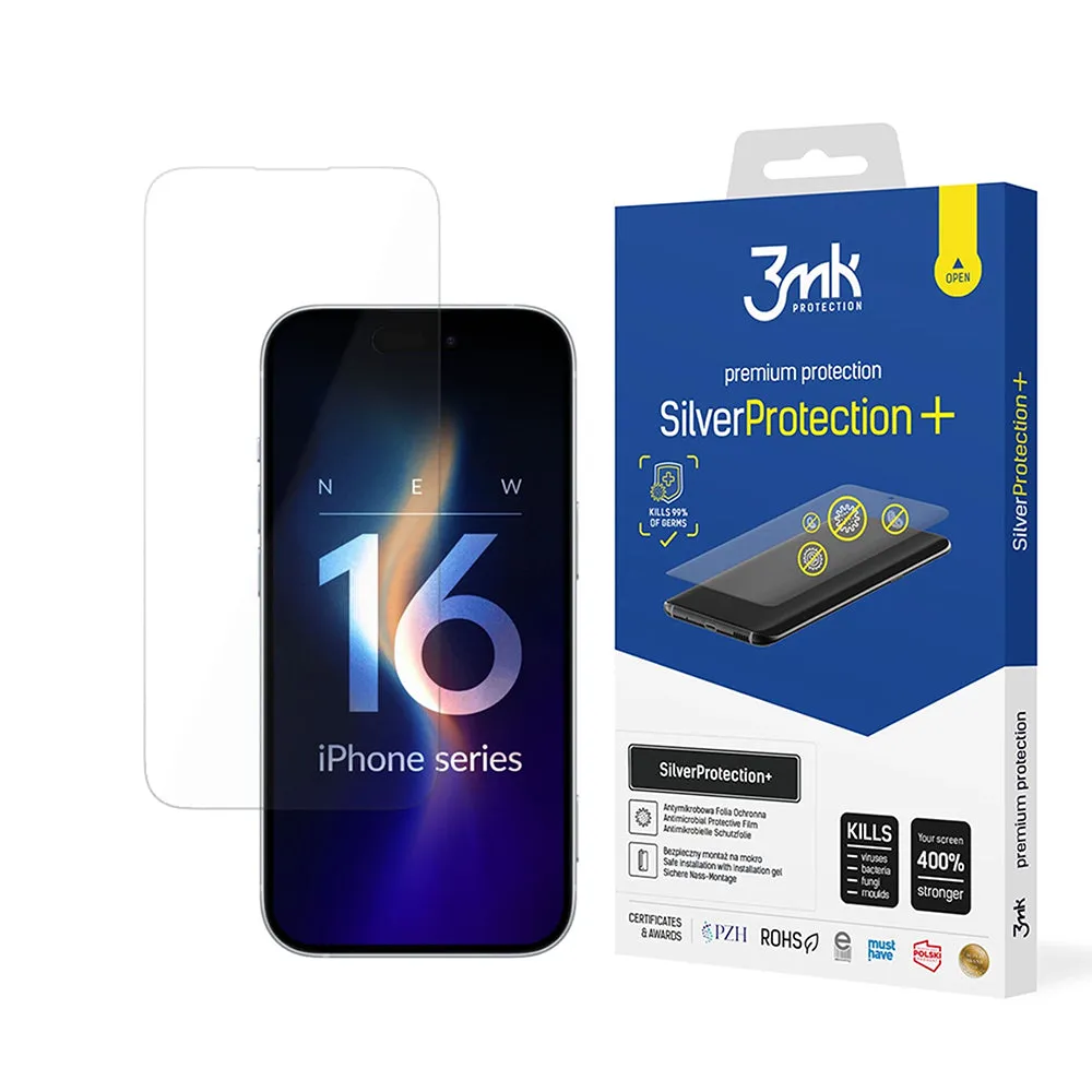 Pellicola protettiva per schermo 3MK Silver Protect+ per Apple iPhone 16, Plastica - immagine 1