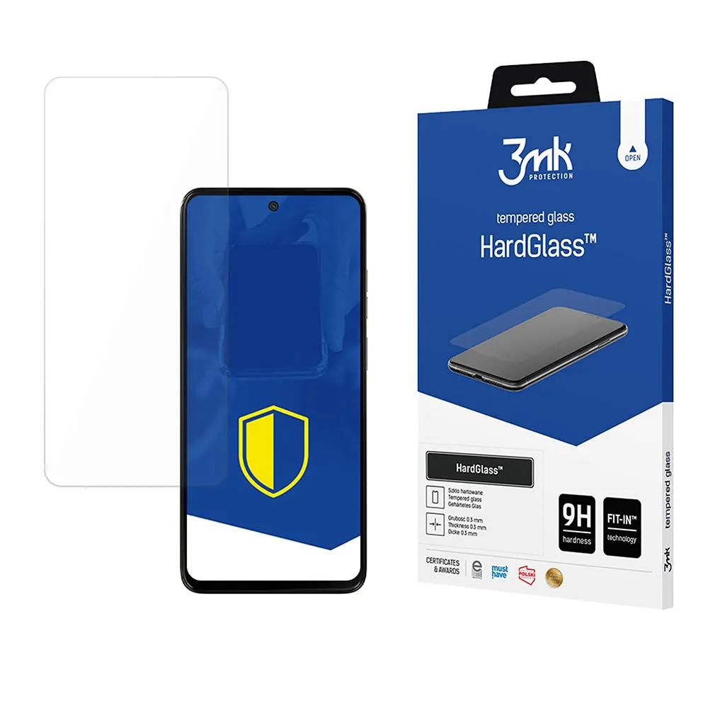 Pellicola protettiva per schermo 3MK HardGlass per Motorola Moto G15 / G15 Power / E15 / G05, Vetro temperato, Full Glue - immagine 1