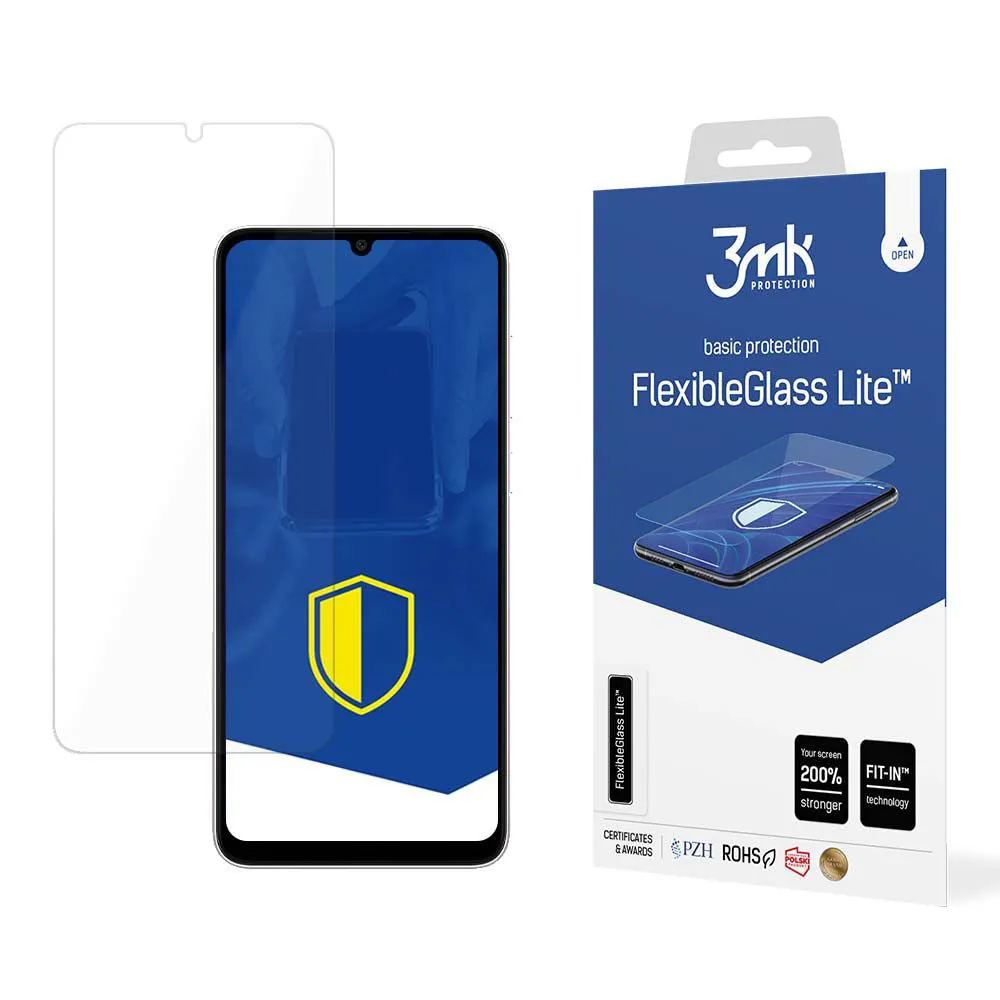 Pellicola protettiva per schermo 3MK FlexibleGlass Lite per Samsung Galaxy A05s A057, Vetro Flessibile, Colla Totale - immagine 1
