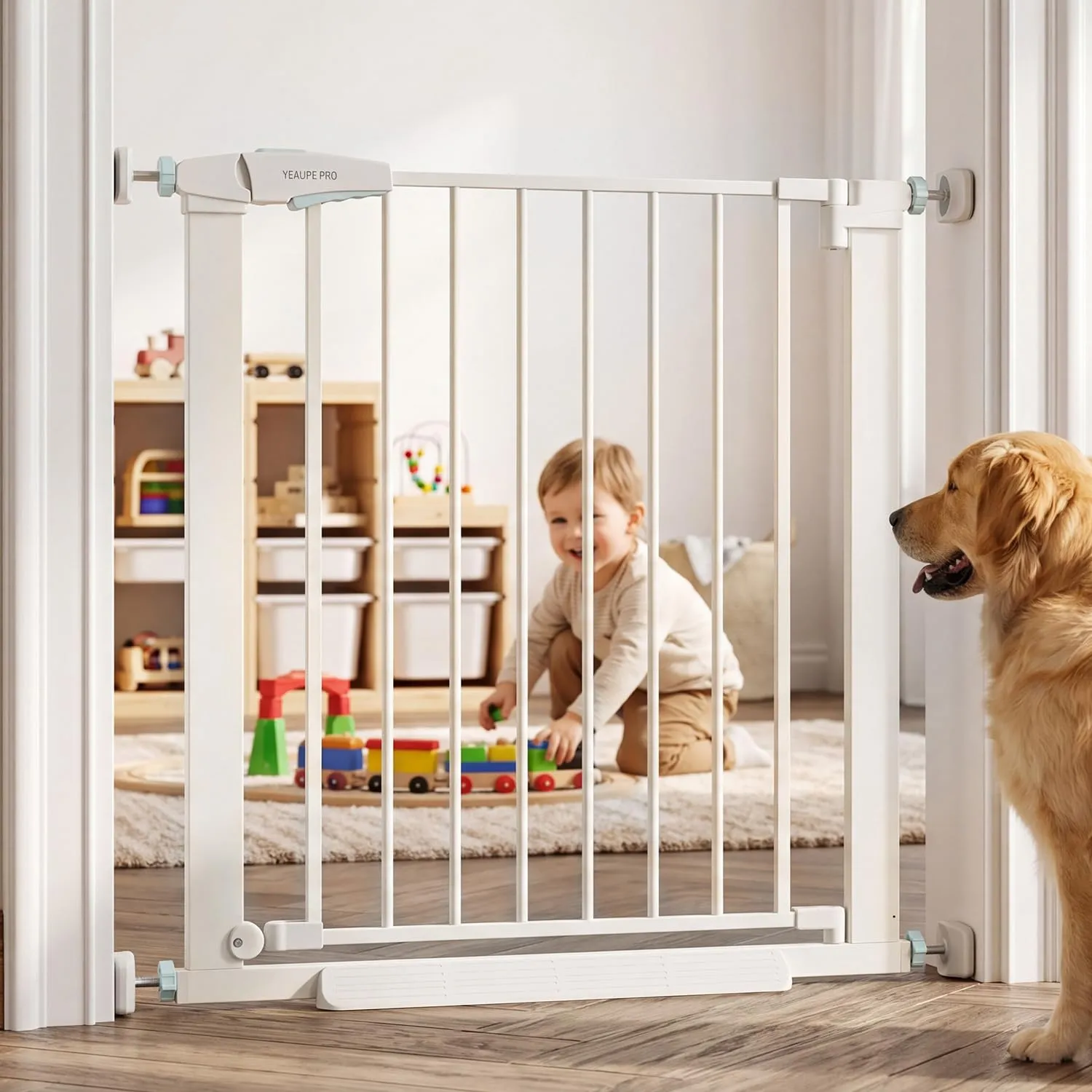 YEAUPE PRO Cancelletto di Sicurezza Per Bambini Senza Fori, 68-73cm, Bianco - immagine 9