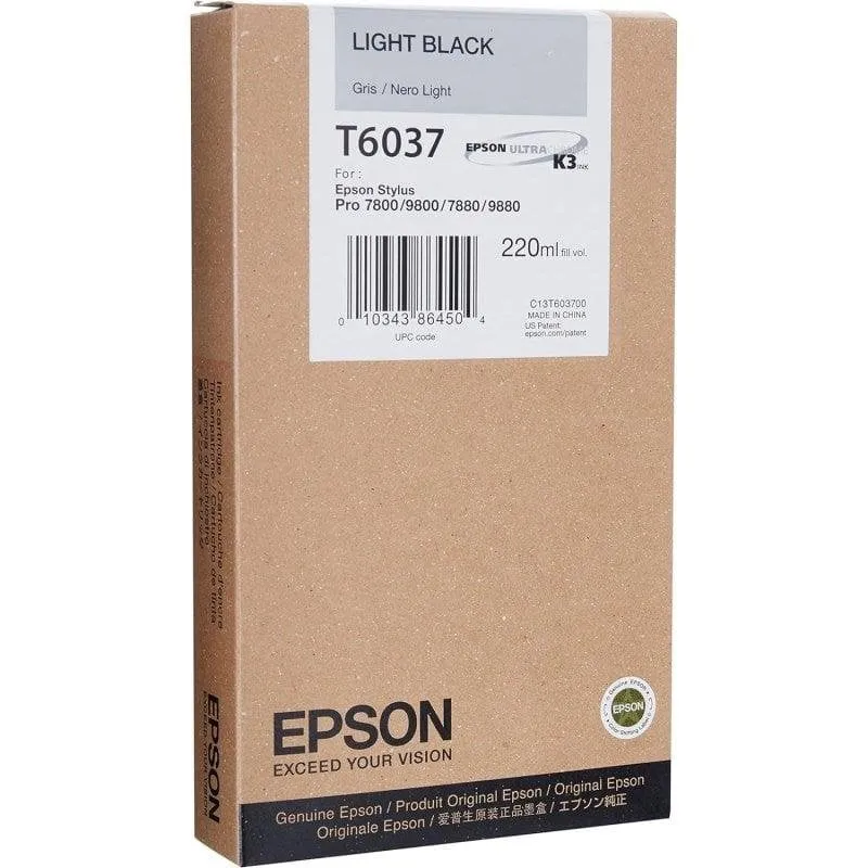 Cartuccia per Inchiostro Epson T6037 Grigio 220 ml per Stylus Pro - immagine 1