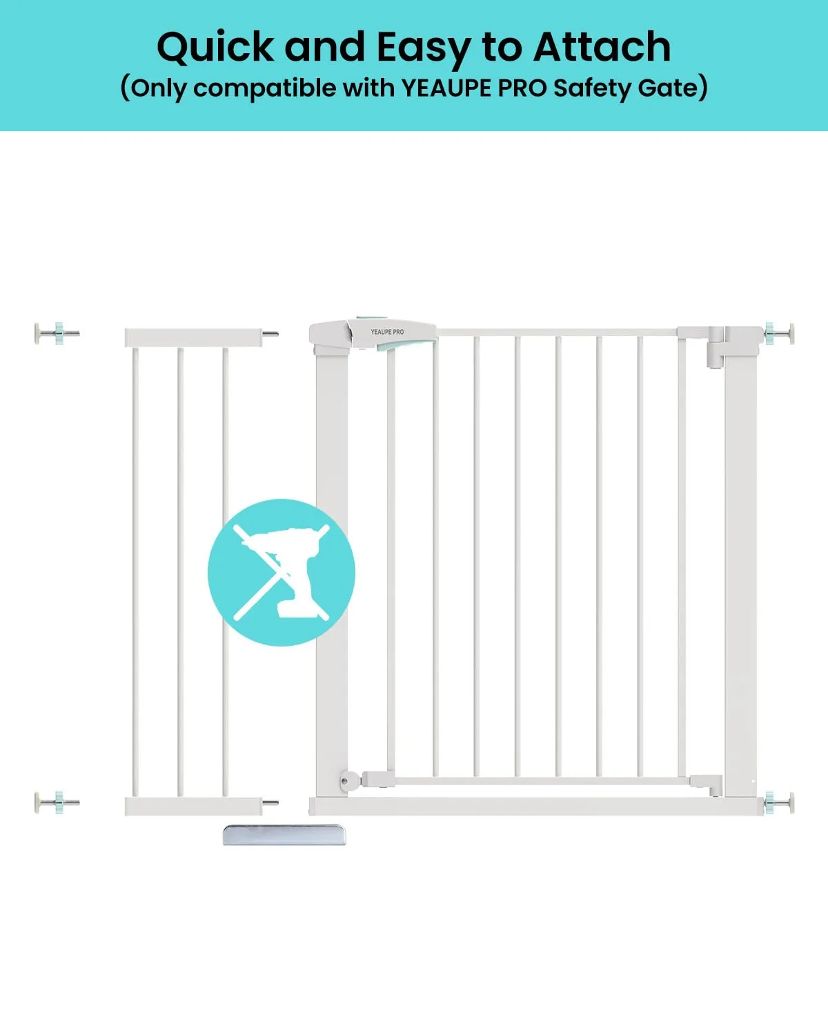YEAUPE PRO Griglia di Protezione per Scale, 21cm, senza foratura, Bianco - immagine 3