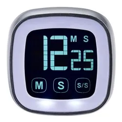 Timer cucina (7,6x2,5x7,6cm) DAILY Silver 0374 - immagine 1