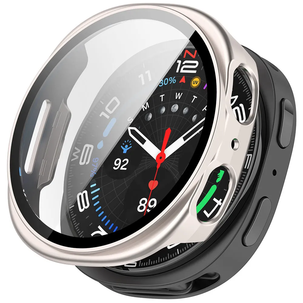 Custodia Techsuit Defense360 Pro per Samsung Galaxy Watch9 / Watch8 44mm, Argento Perla - immagine 1