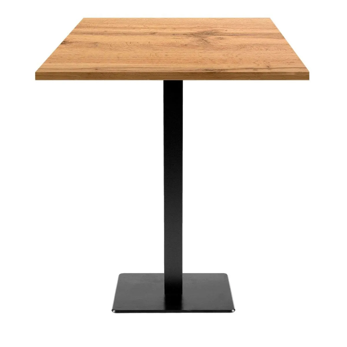 RestooTab Tavolo alto Milan quadrato - laminato pietra & legno; 70x70x113 cm (LxLxH); Piano tavolo quercia, struttura nero; quadrata - immagine 1