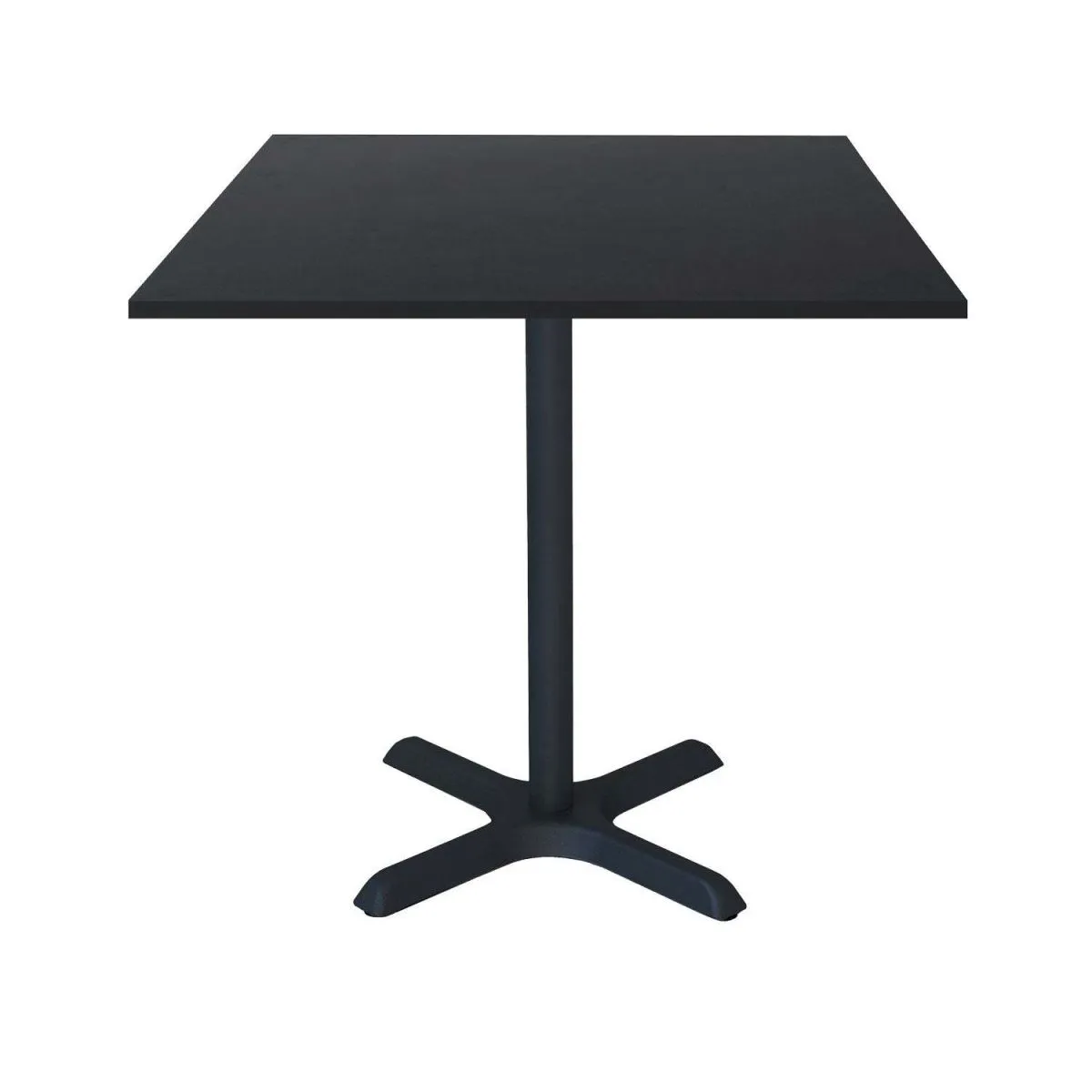 RestooTab Tavolo Dina quadrato - laminato legno & tinta unita; 70x70x74 cm (LxLxH); Piano tavolo nero, struttura nero; quadrata - immagine 1