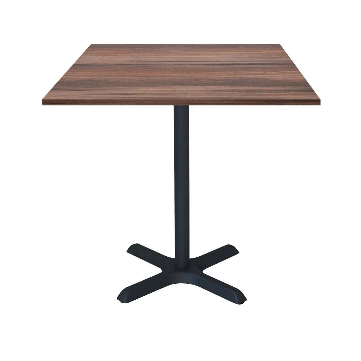 RestooTab Tavolo Dina quadrato - laminato legno & tinta unita; 70x70x74 cm (LxLxH); Piano tavolo quercia fumè, struttura nero; quadrata - immagine 1