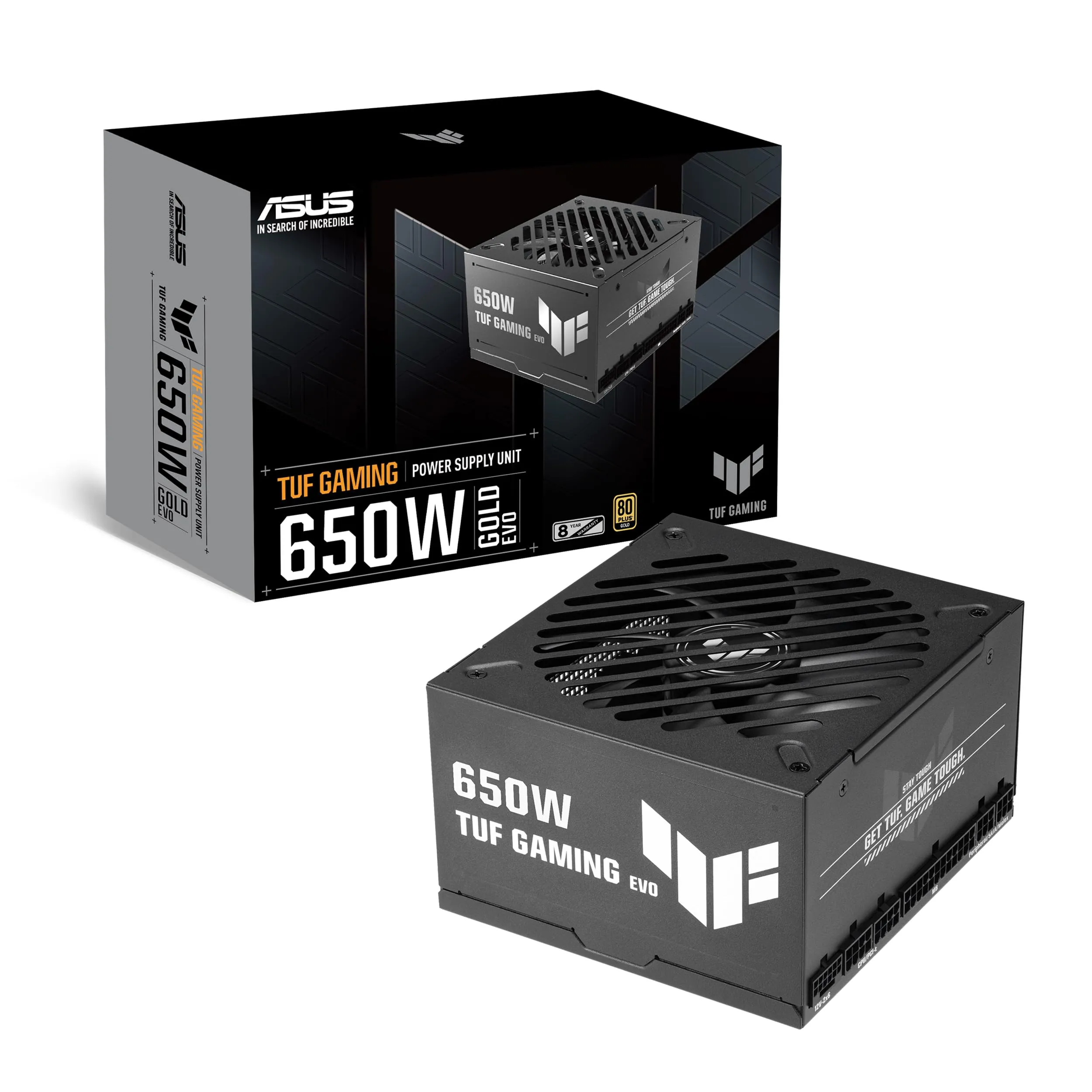 ASUS TUF GAMING 650W GOLD EVO, Alimentatore Modulare per PC, Nero - immagine 1