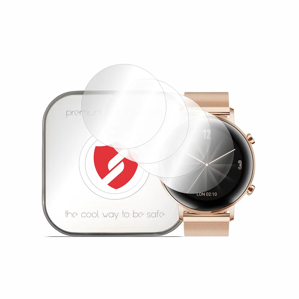 Pellicola Protettiva Smart Protection Premium Classic per Huawei Watch GT 2 42mm, Set da 4 pezzi, Plastica - immagine 1