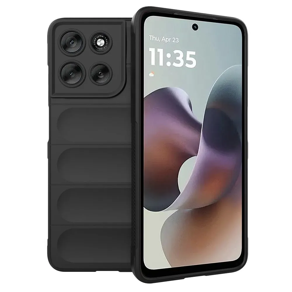 Custodia per Motorola Moto G56, Techsuit, Magic Shield, Nera - immagine 1