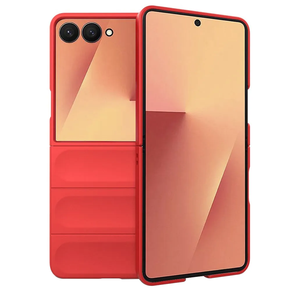 Custodia per Samsung Galaxy Z Flip7 F766, Techsuit, Magic Shield, Rossa - immagine 1