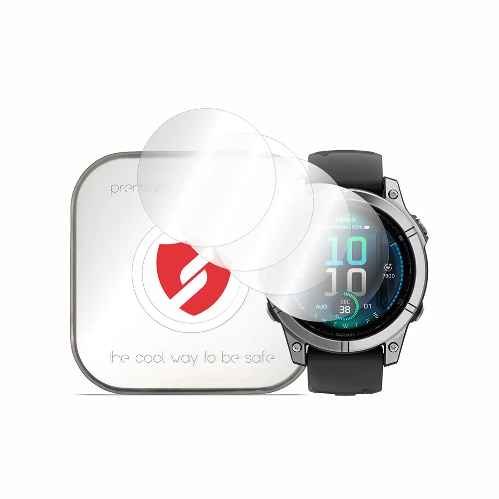 Pellicola Protettiva Smart Protection Premium Classic per Garmin Fenix E, Set da 4 pezzi, Plastica - immagine 1