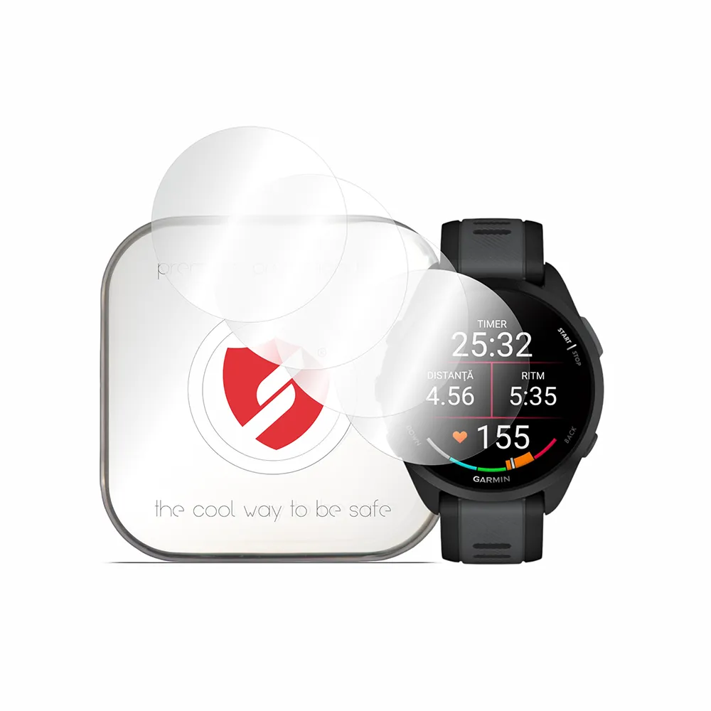 Pellicola Protettiva Smart Protection Premium Classic per Garmin Forerunner 165, Set da 4 pezzi, Plastica - immagine 1
