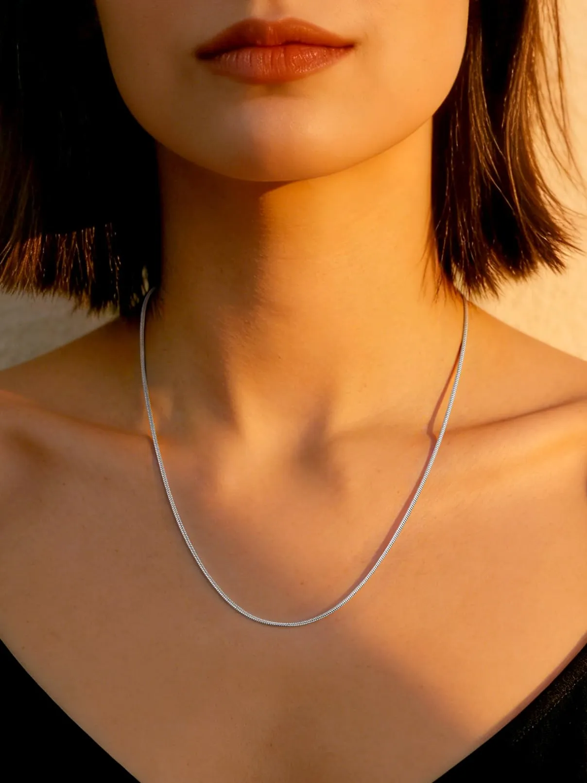 FaithHeart Collana Uomo Donna, Catenina Serpente Tonda,Larga 1,2mm Lunga 65cm, 316L Acciaio Inossidabile, Impermeabile di Alta Qualità, Gioielli da Regalo - immagine 8