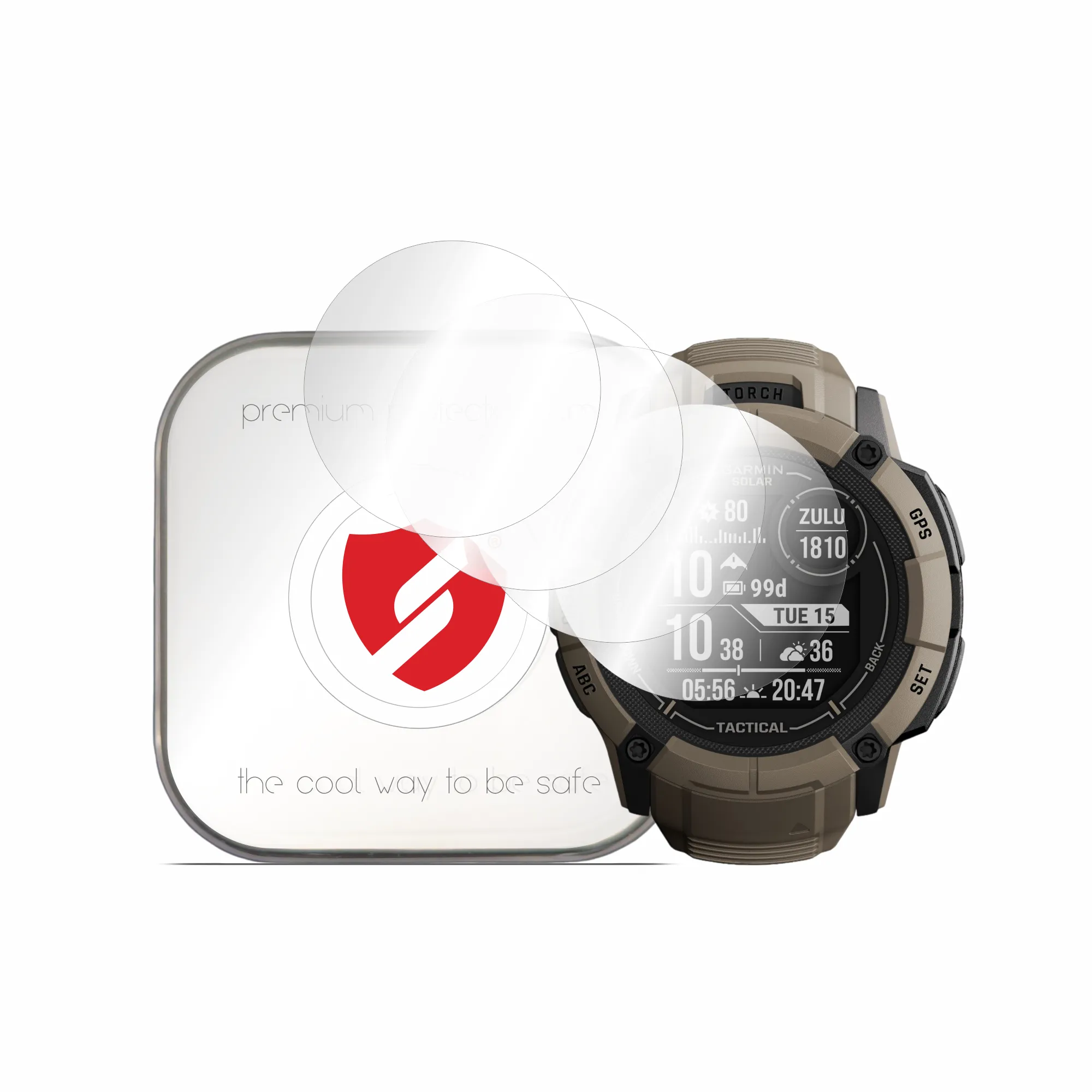 Pellicola Protettiva Smart Protection Premium Classic per Garmin Instinct 2X Solar, Set da 4 pezzi, Plastica - immagine 1
