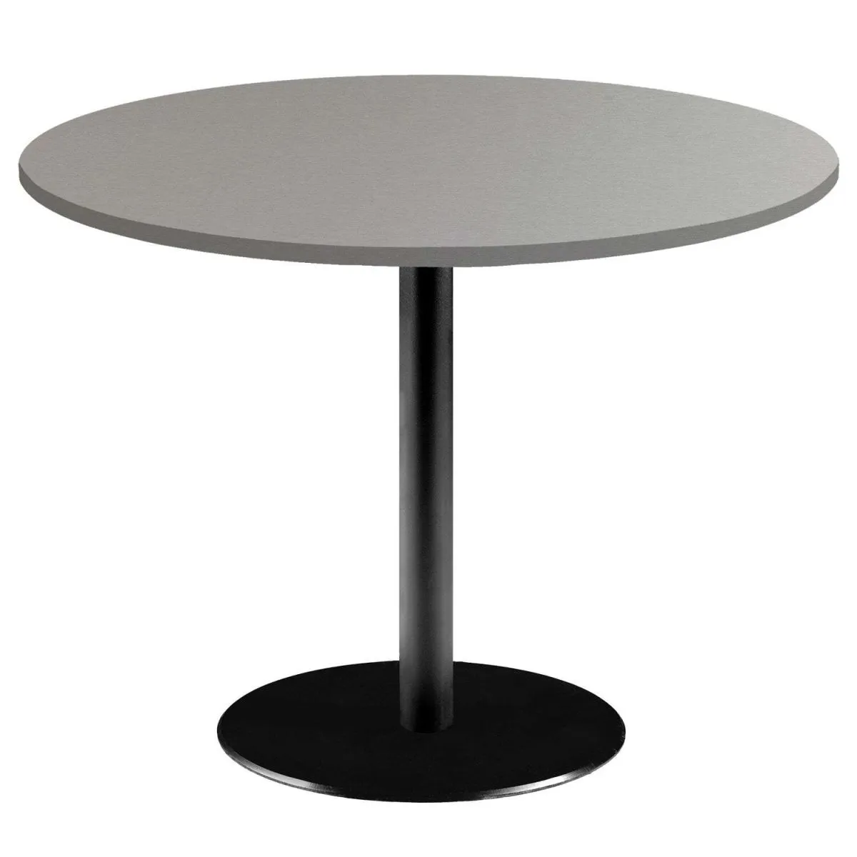 RestooTab Tavolo Rome XL rotondo - laminato tinta unita; 75x120 cm (HxØ); Piano tavolo grigio, struttura nero; rotonda - immagine 1