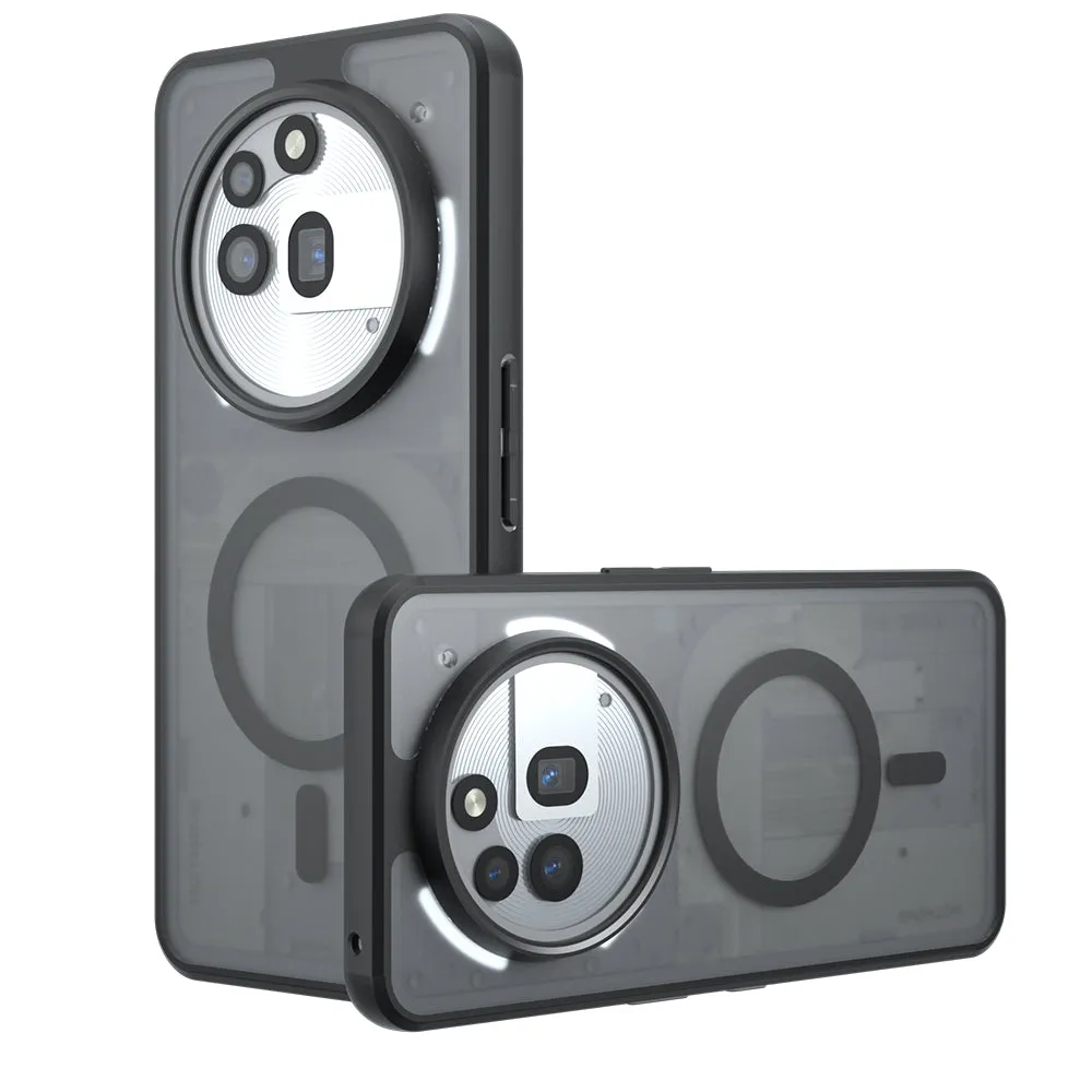 Custodia MagSafe per Nothing Phone (3a) Pro, Techsuit, PureFrost, Nero Satinato - immagine 1
