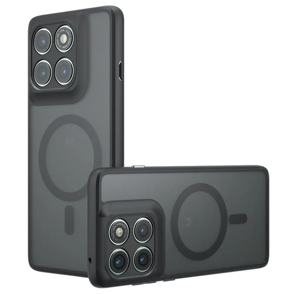 Custodia MagSafe per Motorola Edge 60 Pro, Techsuit, PureFrost, Nero Satinato - immagine 1