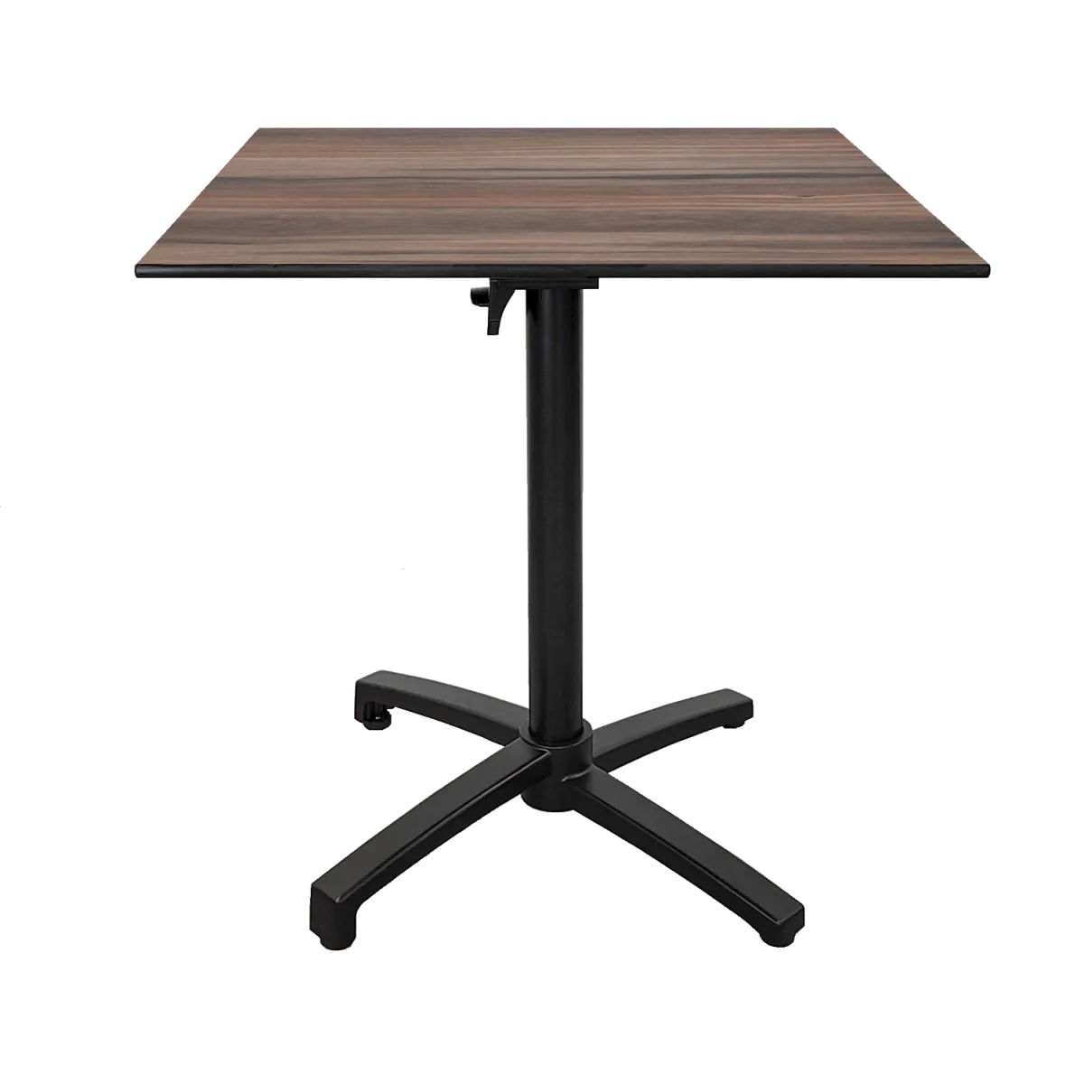RestooTab Tavolo pieghevole da esterno Diabolo; 70x70x73 cm (LxLxH); Piano tavolo quercia fumè, struttura nero; quadrata - immagine 1