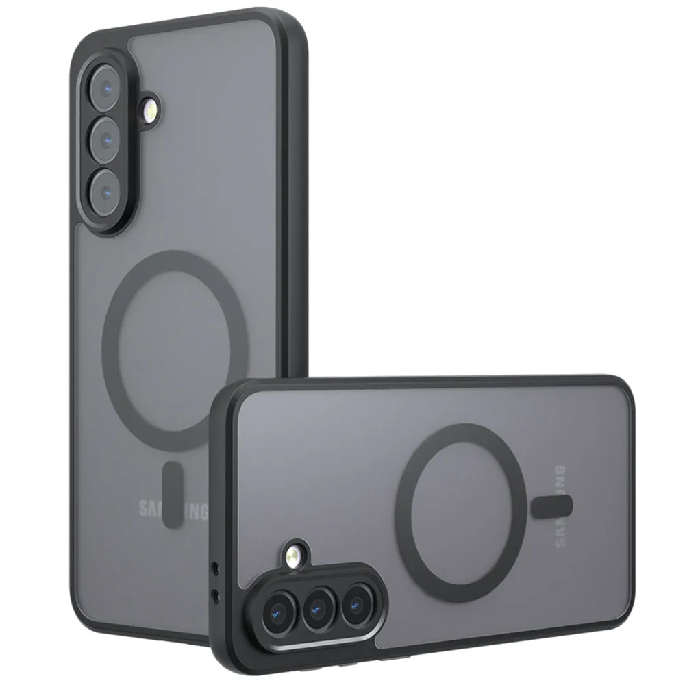 Custodia MagSafe per Samsung Galaxy A36 A366, Techsuit, PureFrost, Nero Satinato - immagine 1