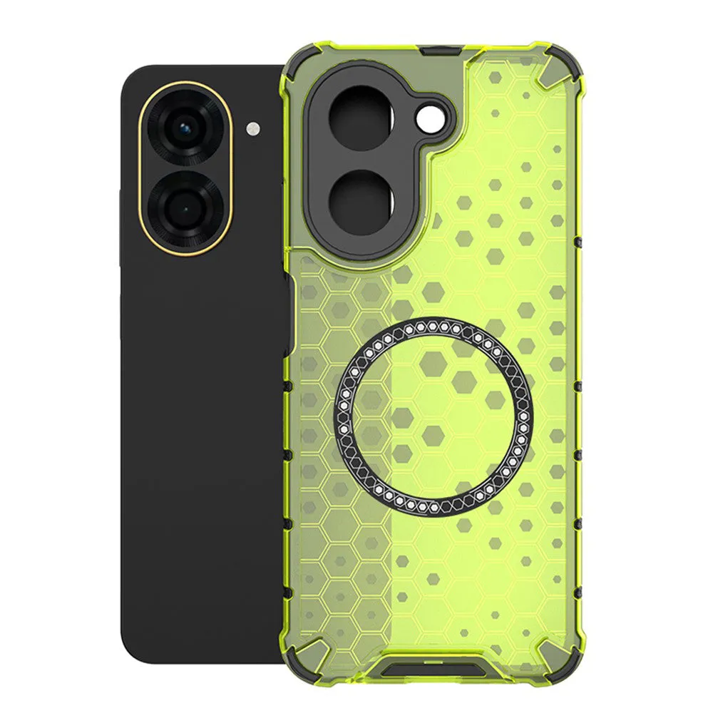 Custodia MagSafe per Xiaomi Redmi A5 4G (Regionale), Techsuit, HoneyComb Shield, Verde - immagine 1