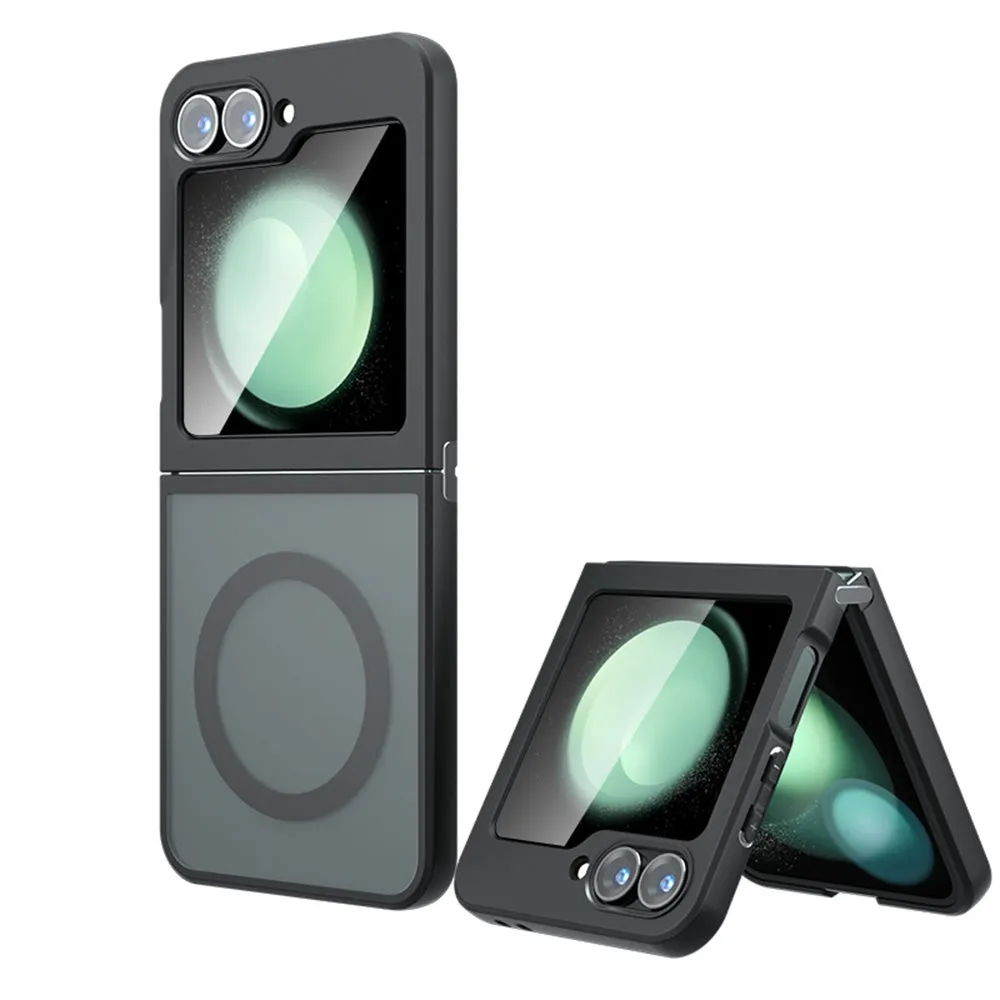 Custodia MagSafe per Samsung Galaxy Z Flip6 F741, Techsuit, PureFrost, Nero Satinato - immagine 1