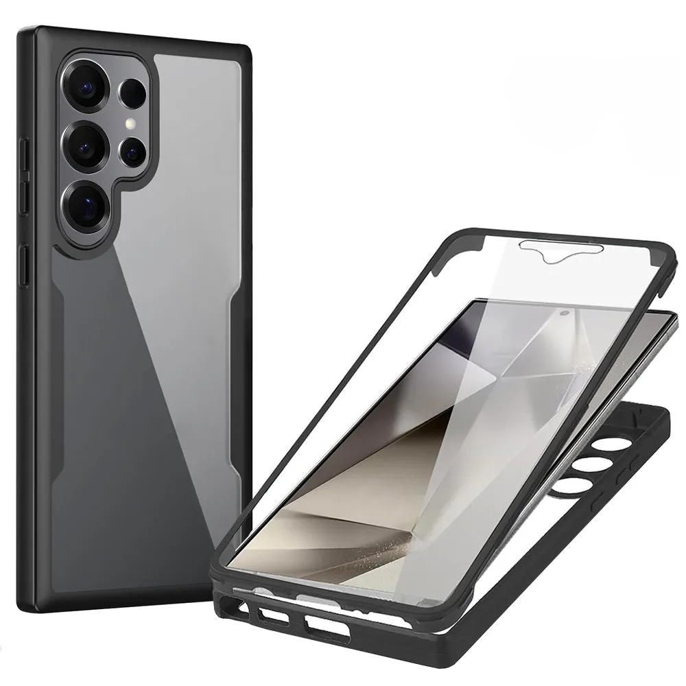 Custodia per Samsung Galaxy S25 Ultra S938, Techsuit, ColorVerse 360, Nera - immagine 1