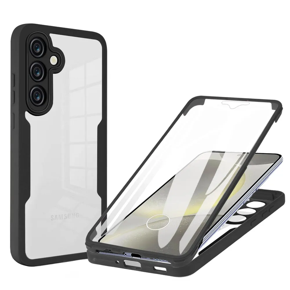 Custodia per Samsung Galaxy S25 S931, Techsuit, ColorVerse 360, Nera - immagine 1