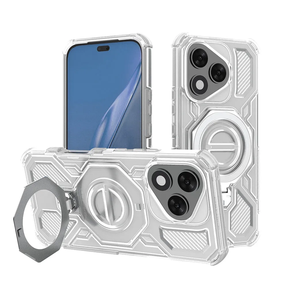 Custodia per Honor 400 Lite, Techsuit, Carbon Shield Pro, Bianca - immagine 1