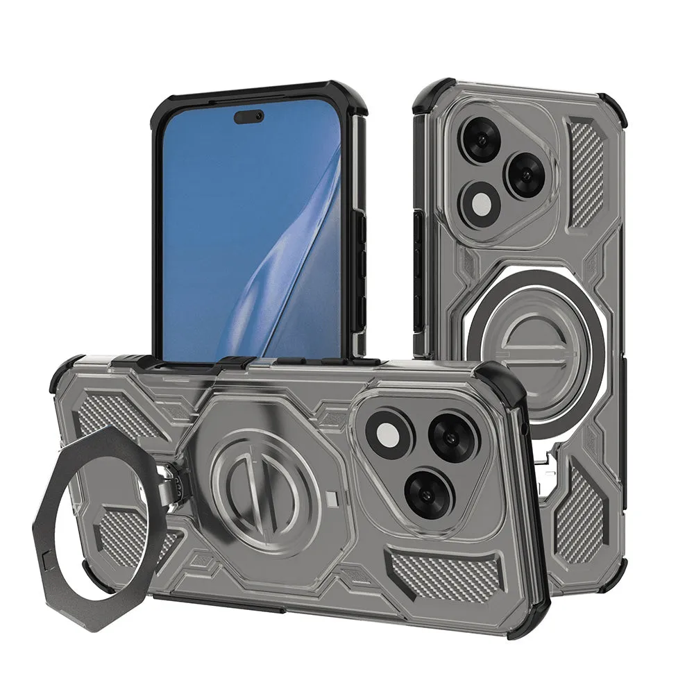 Custodia per Honor 400 Lite, Techsuit, Carbon Shield Pro, Fumo - immagine 1