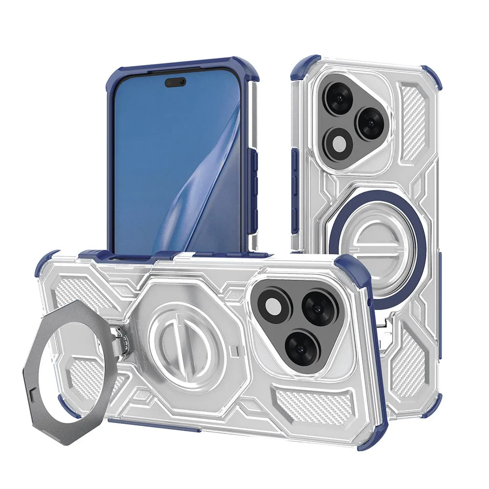 Custodia per Honor 400 Lite, Techsuit, Carbon Shield Pro, Blu - immagine 1