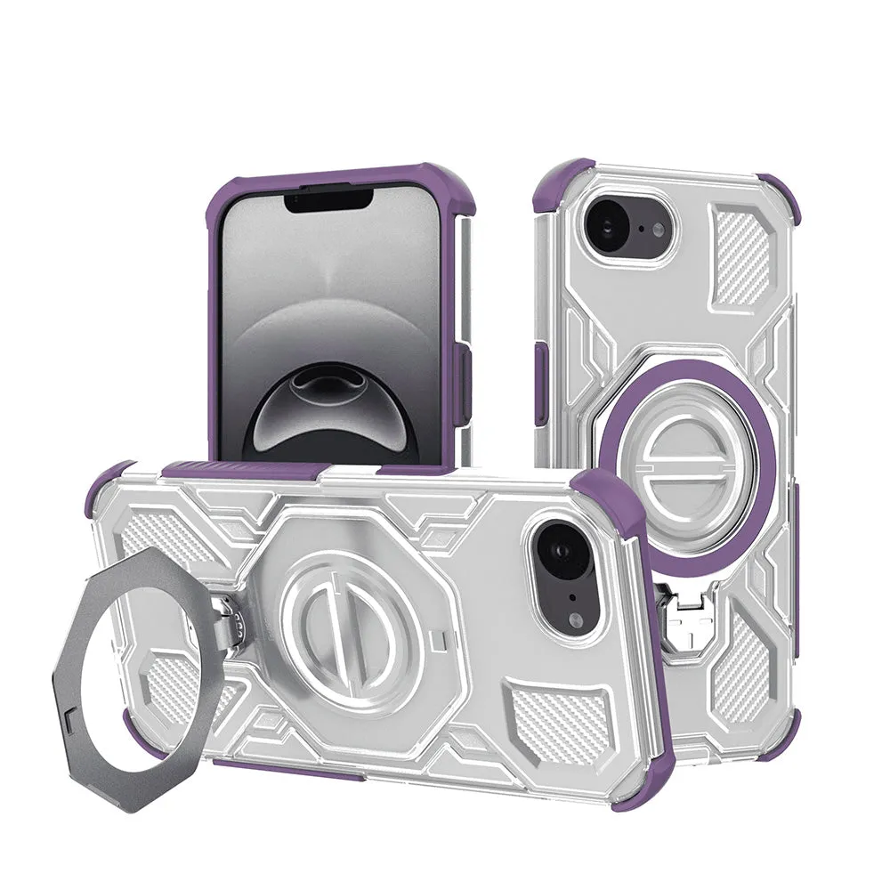 Custodia per Apple iPhone 17e / 16e, Techsuit, Carbon Shield Pro, Viola - immagine 1