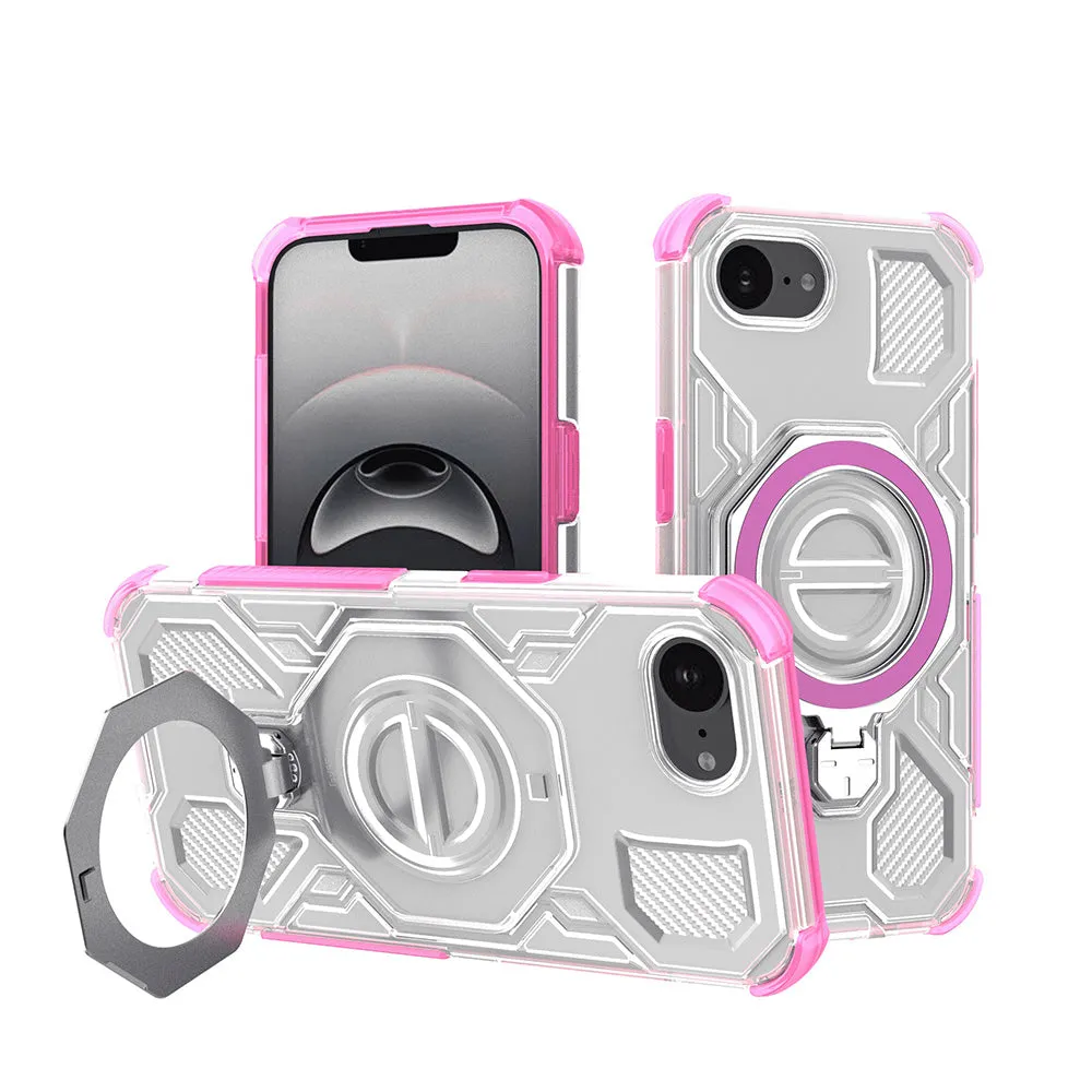 Custodia per Apple iPhone 17e / 16e, Techsuit, Carbon Shield Pro, Rosa - immagine 1