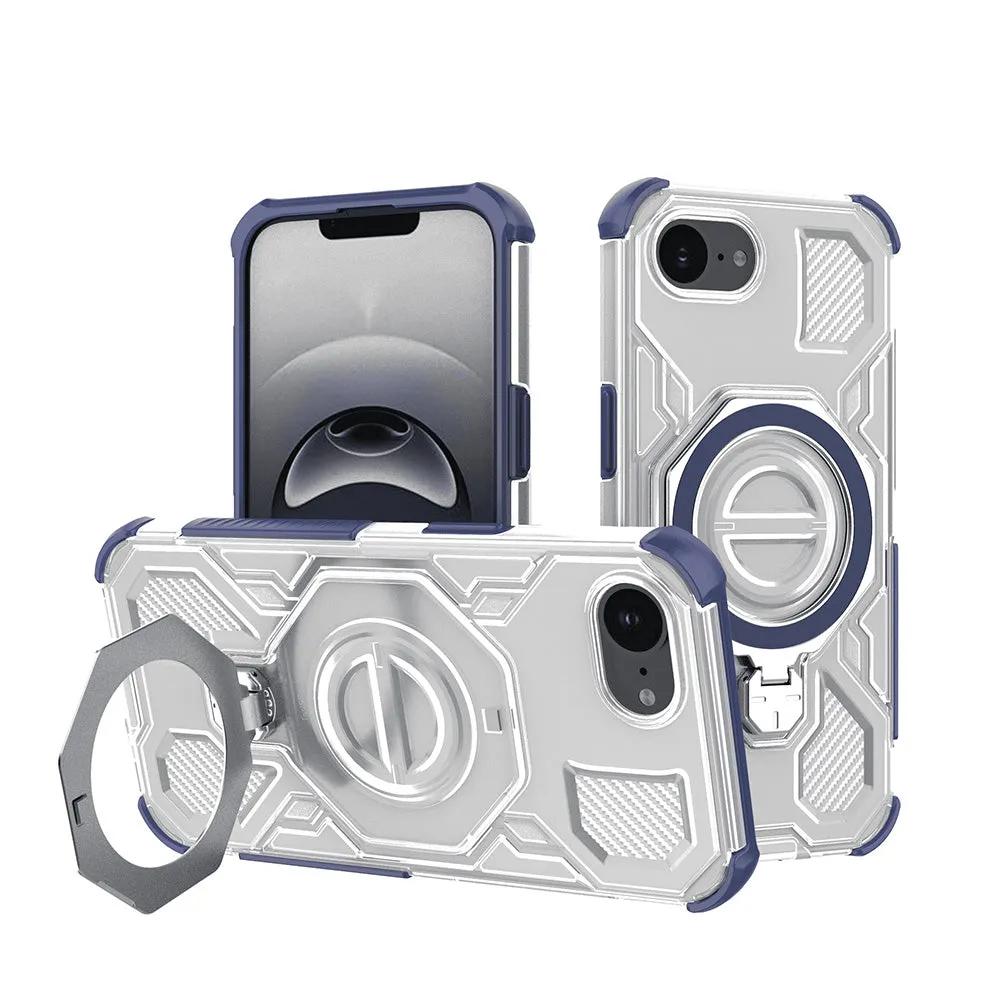 Custodia per Apple iPhone 17e / 16e, Techsuit, Carbon Shield Pro, Blu - immagine 1