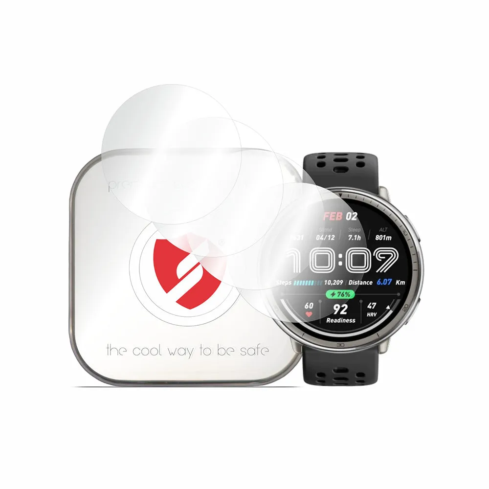 Pellicola Protettiva Smart Protection Premium Classic per Amazfit Active 2 (Rotondo), Set da 4 pezzi, Plastica - immagine 1
