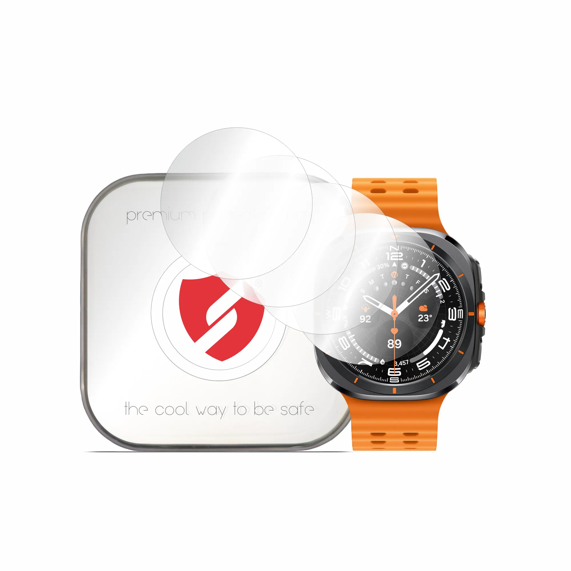 Pellicola Protettiva Smart Protection Premium Classic per Samsung Galaxy Watch Ultra, Set da 4 pezzi, Plastica - immagine 1