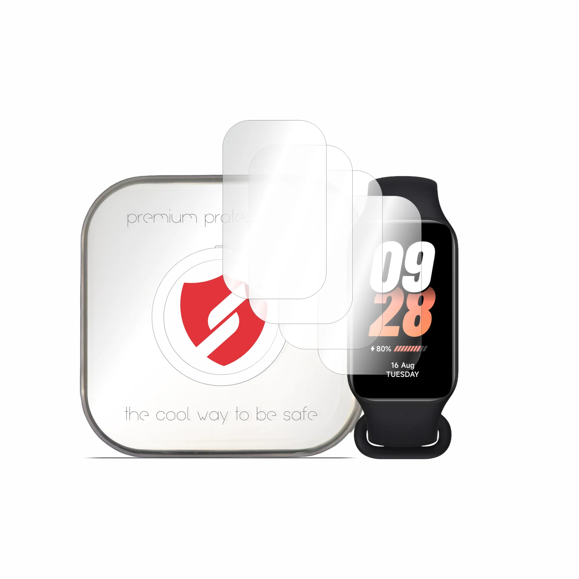 Pellicola Protettiva Smart Protection Premium Classic per Xiaomi Smart Band 8 Active, Set da 4 pezzi, Plastica - immagine 1