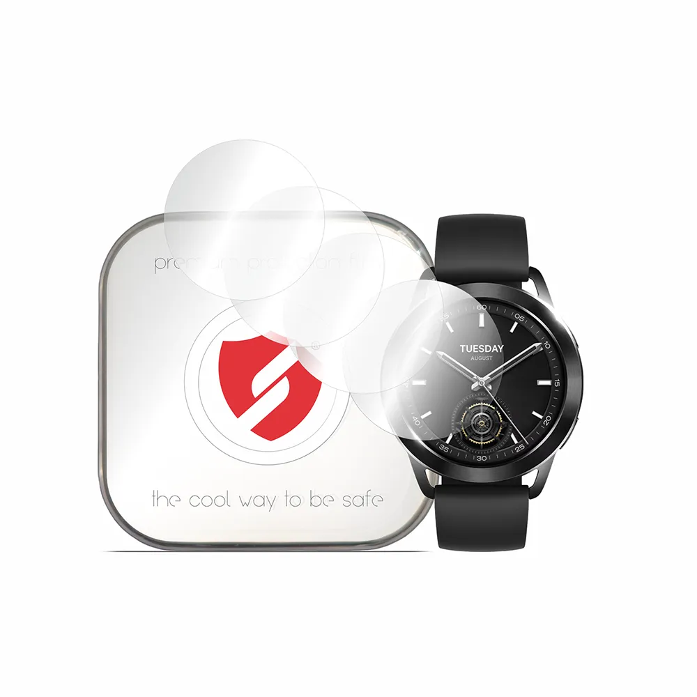Pellicola Protettiva Smart Protection Premium Classic per Xiaomi Watch S3, Set da 4 pezzi, Plastica - immagine 1