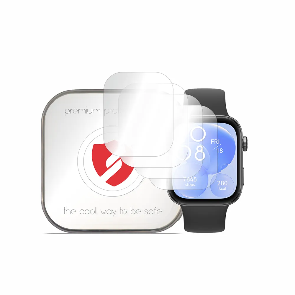 Pellicola Protettiva Smart Protection Premium Classic per Huawei Watch Fit 4 / Fit 3, Set da 4 pezzi, Plastica - immagine 1
