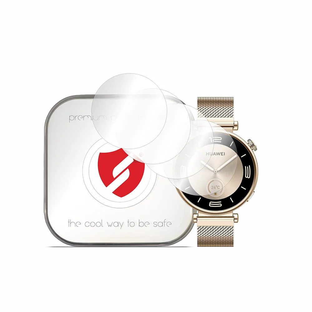 Pellicola Protettiva Smart Protection Premium Classic per Huawei Watch GT 4 41mm, Set da 4 pezzi, Plastica - immagine 1