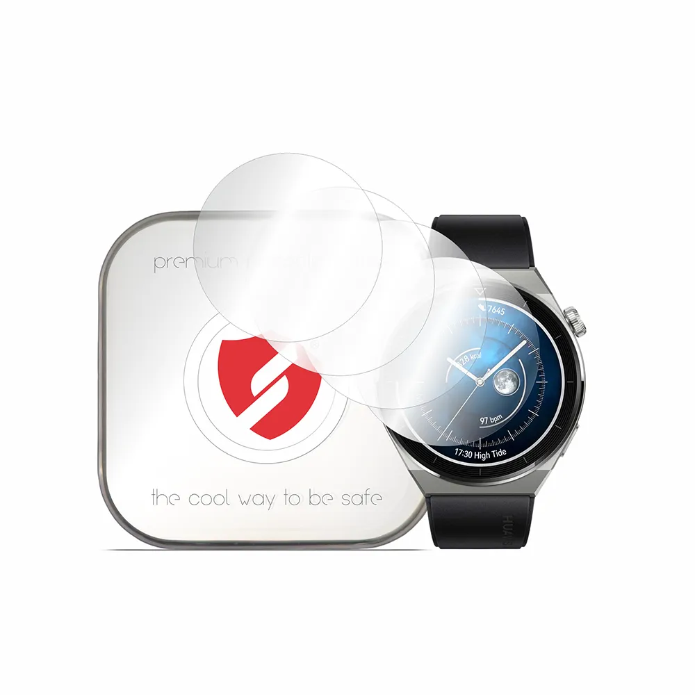 Pellicola Protettiva Smart Protection Premium Classic per Huawei Watch GT 3 Pro 46mm, Set da 4 pezzi, Plastica - immagine 1