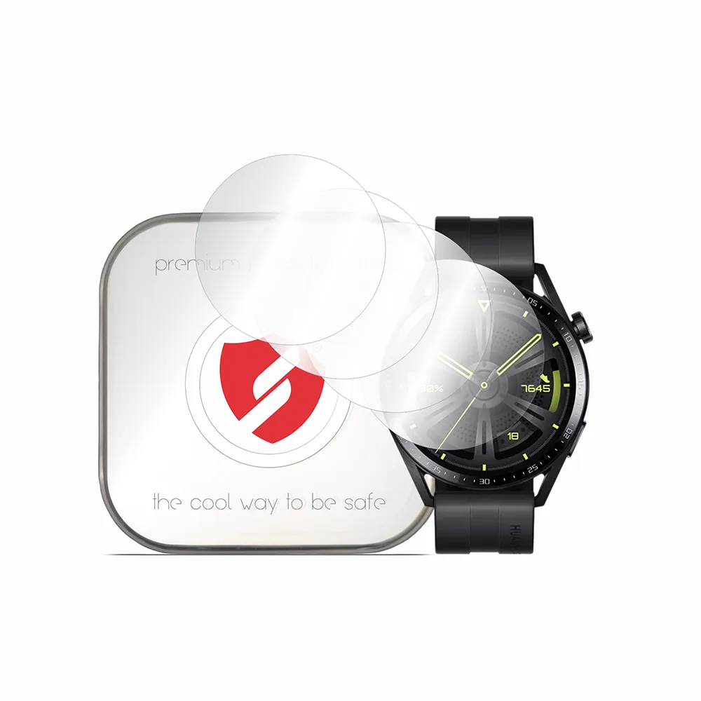 Pellicola Protettiva Smart Protection Premium Classic per Huawei Watch GT 3 46mm, Set da 4 pezzi, Plastica - immagine 1