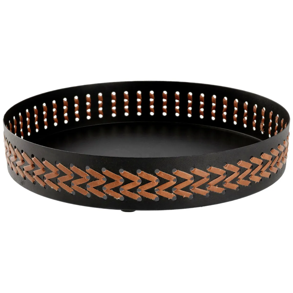 VEGA Vassoio decorativo Abrar; 30x5 cm (ØxH); nero/marrone - immagine 1