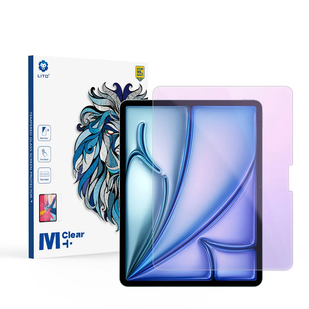 Pellicola protettiva per schermo Anti Blue Light Lito Classic per Apple iPad Air 13 (2026) / Pro 13 (2025), Vetro temperato, Full Glue, 2.5D - immagine 1