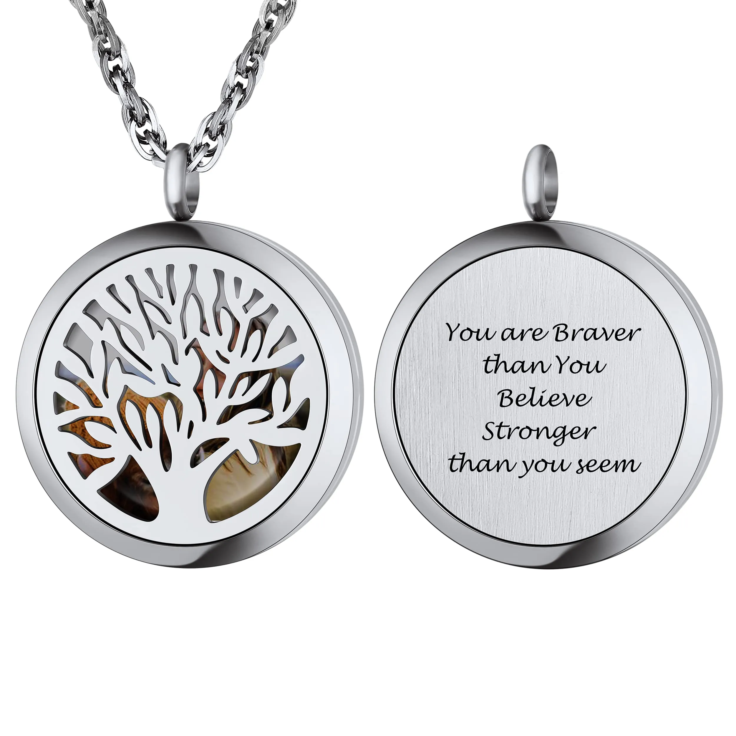 PROSTEEL Collana Personalizzata con Foto in Acciaio Inossidabile Albero della Vita Collana Uomo Donna - immagine 1