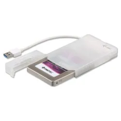 Box esterno hard disk 2.5" SATA MYSAFE Usb 3.0 Easy White MYSAFEU314 - immagine 1