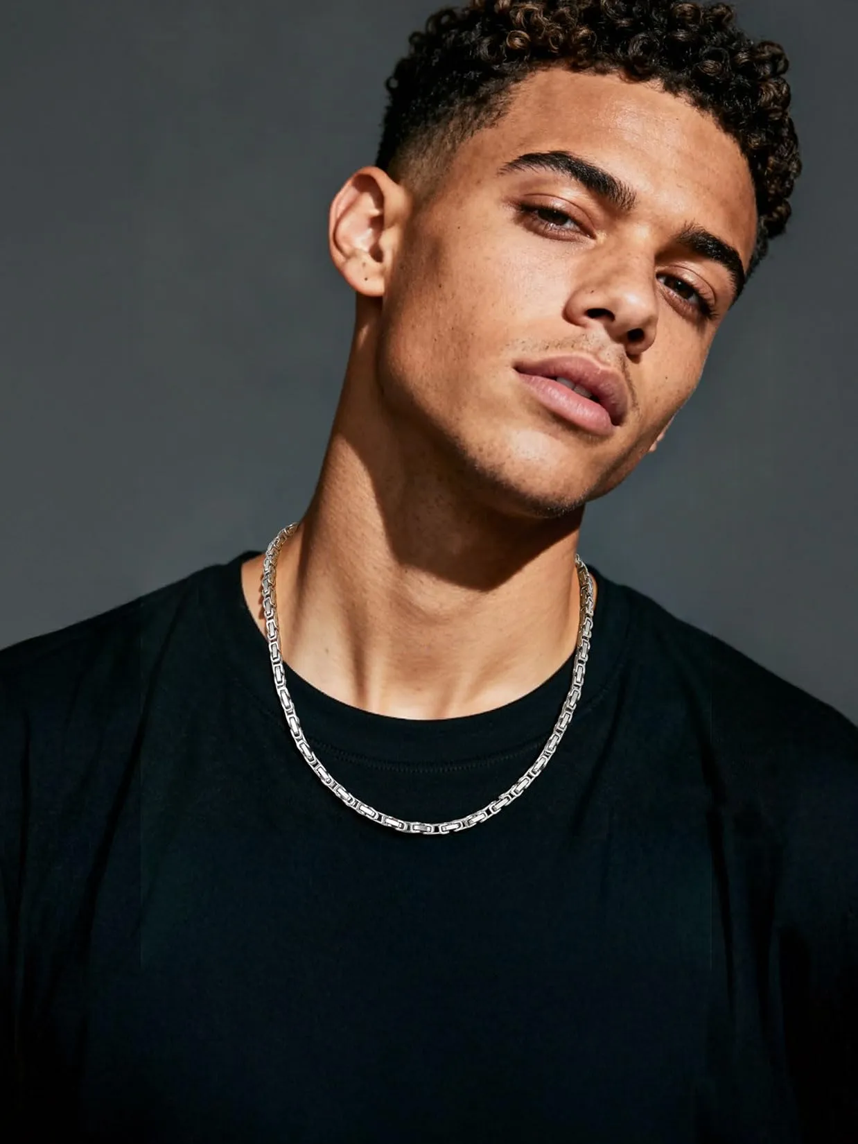 ChainsPro Collana Uomo Donna in Acciaio Inossidabile, 4 mm Catena Collana Uomo Argento Lunga 46cm, Collana Bizantina Uomo Ragazzo Necklace for Men Hiphop Rapper, Idee Regalo per Natale Compleanno - immagine 2
